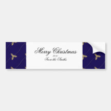 Blue and Gold Holly Diamond Photo Logo Bumper Sticker