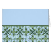 blue and green border greeting cards