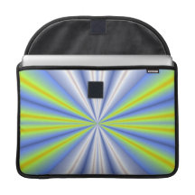 Blue and green fractal rays MacBook pro sleeve