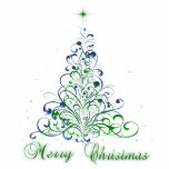 Blue and Green Merry Christmas Acrylic Cut Out