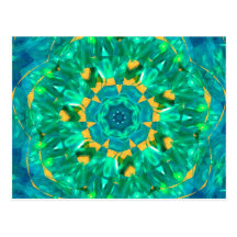 Blue and Green Ribbon Dec 2012 Post Card