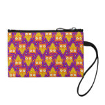 Blue and Orange Owl Pattern Change Purses