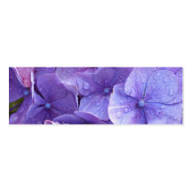 Blue and pink hortensia close up business card templates