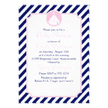 Blue and Pink Sailboat  Baby Shower Card