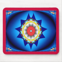 Blue And Red Kaleidoscope Mousepad