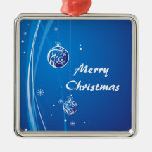 Blue and Silver Christmas Baubles Christmas Ornaments