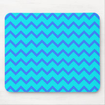 Blue and Teal Zigzag Pattern. Mousemat