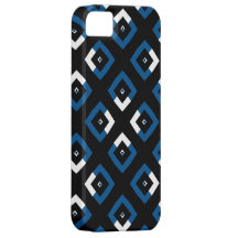 Blue and White Argyle Squares