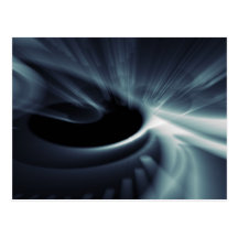 Blue and White Cosmic Rays Post Card