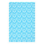 Blue and White Damask Craft Paper Stationery Paper