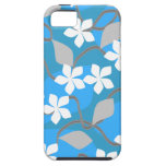 Blue and White Flowers. Floral Pattern.