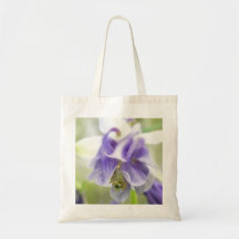 Blue And White Frilly Columbine Bag