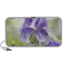 Blue And White Frilly Columbine Speakers