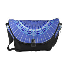 Blue and White Stripe Rickshaw Messenger Bag