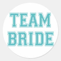 Blue and White Team Bride Stickers stickers