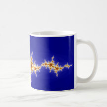 Blue and Yellow Fractal Coffee Mugs