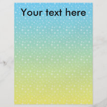 Blue and yellow star pattern flyer design
