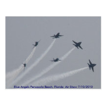 BLUE ANGELS Pensacola Beach, Florida Air Show Postcards