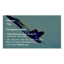 Blue Angles Fighters Jets Pilots Business Card Template