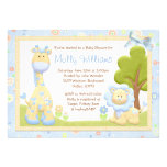 Blue Animals Baby Shower Invitation