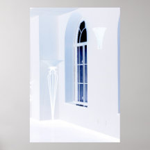 Blue Arch Window Poster