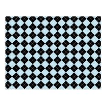 Blue Argyle Postcard