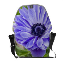 Blue Aster Flower Messenger Bag