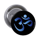 Blue Aum Button