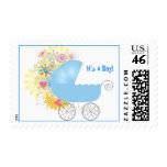 Blue Baby Boy Stroller Postage