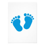 Blue baby feet custom invite