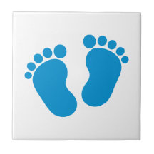 Blue baby feet tile