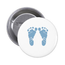 Blue baby footprints pins