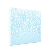 Blue Bath Bubbles Stretched Canvas Prints