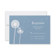 Blue Best Wishes! RSVP Personalized Invitation