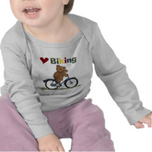 Blue Bicycle I Love Biking Tshirts and Gifts