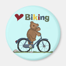 Blue Bicycle I Love Biking Tshirts and Gifts Magnets
