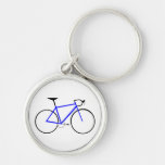 Blue Bike Key Chain