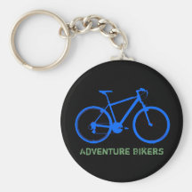 blue bike personalizable key chain