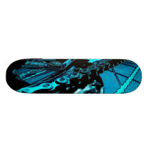 Blue Bike Skate Deck