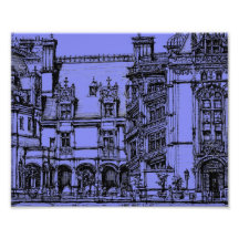 Blue Biltmore detail Photographic Print