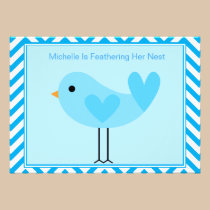 Blue Bird Baby Shower Invitation invitations