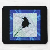 Blue Bird Mouse Pads