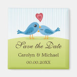 Blue birds with heart Save the Date magnet