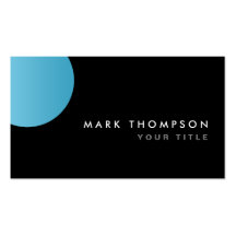 Blue black circle modern stylish business card templates
