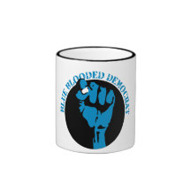 blue blooded democrat. coffee mugs