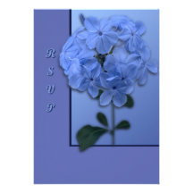 Blue Blossom Personalised Invitation