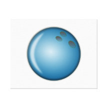 Blue Bowling Ball Gallery Wrap Canvas