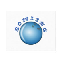 Blue Bowling Ball Gallery Wrapped Canvas
