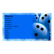Blue Bowling Balls Business Card Templates