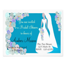 Blue Bridal Shower Invitation